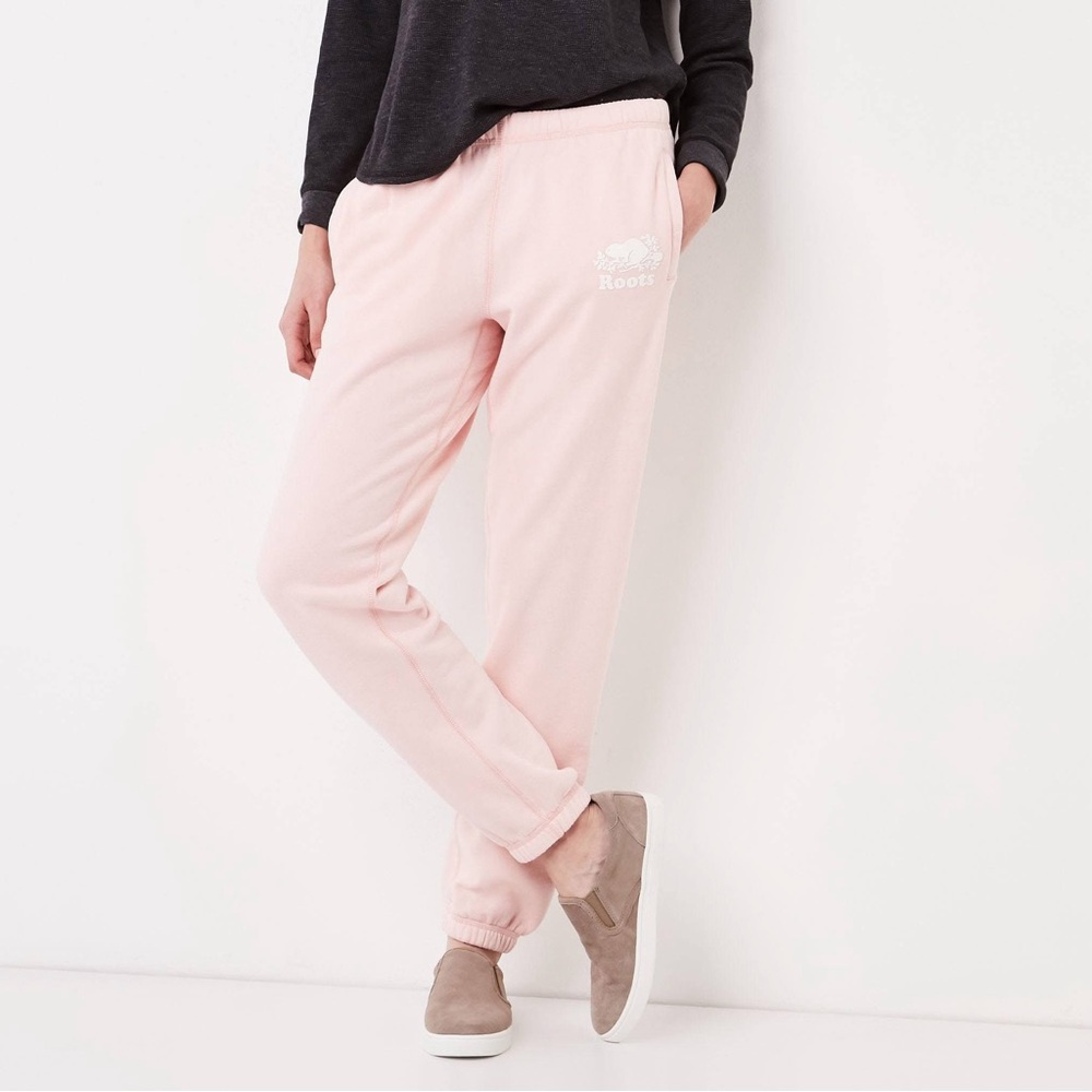 Roots Women’s Classic Sweatpants Light Pink size Small
